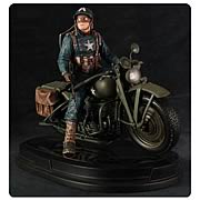 Captain America on Motorcycle Statue
